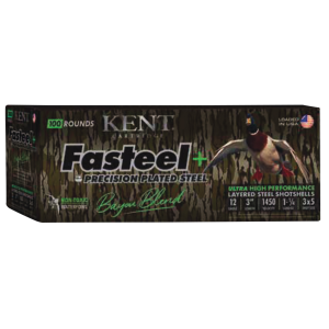 United States Association of Gun Owners Kent Cartridge CC123FSP363X5 Fasteel + Precision Steel Sports South Exclusive 12 Gauge 3" 1 1/4 oz 3x5 Shot 100 Per Box/2 Cs - $232.28 at United States Association of Gun Owners