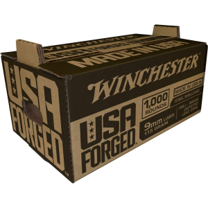 United States Association of Gun Owners Winchester USA Forged - Steel Case Handgun Ammunition 9mm Luger 115gr FMJ 1190 fps 1000/ct - $228.89 at United States Association of Gun Owners