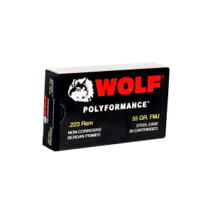 United States Association of Gun Owners Wolf WPA Military Polyformance Rifle Ammunition .223 Rem 55 gr FMJ 3241 fps - 500/ct - $228.89 at United States Association of Gun Owners