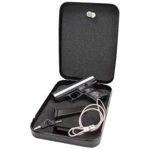 United States Association of Gun Owners Hi-Point CF380HSP CF Home Security Package 380 ACP 8+1, 3.50" Black Steel Barrel, Black Powder Coated/Chrome Serrated Steel Slide, Black Polymer Frame & Grip, Keyed Lock Box - $201.27 at United States Association of Gun Owners