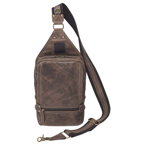 United States Association of Gun Owners Gun Tote'n Mamas/Kingport GTMCZY108 Sling Backpack Brown Leather Includes Standard Holster - $120.63 at United States Association of Gun Owners