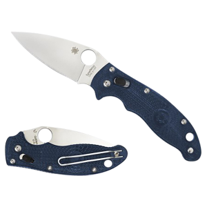 United States Association of Gun Owners Spyderco C101PDBL2 Manix 2 Lightweight 3.37" Folding Plain Satin CTS BD1 SS Blade/Dark Blue Bi-Directional Texturing FRCP Handle Includes Pocket Clip - $188.25 at United States Association of Gun Owners