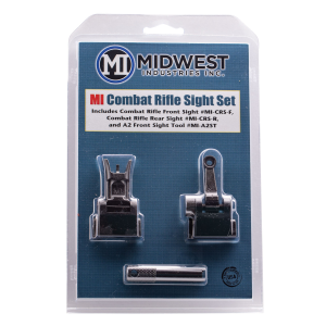 United States Association of Gun Owners Midwest Industries MICRSSET Combat Rifle Sight Set Black Flip Up Front & Rear for AR-15, M16, M4 - $167.95 at United States Association of Gun Owners