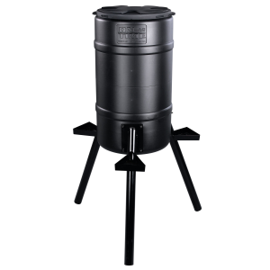 United States Association of Gun Owners On Time 71540 Buckeye Gravity Feeder made of Polyethylene with 200 lbs Capacity, 2" Metal Legs, 3 Feeding Stations, Removable Lid & Accepts All Types of Feed - $149.10 at United States Association of Gun Owners