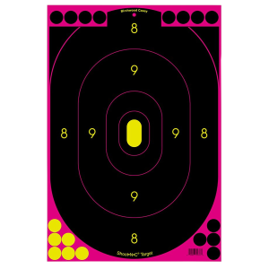 United States Association of Gun Owners Birchwood Casey 34633 Shoot-N-C Reactive Target Self-Adhesive Paper Black/Pink 12"x18" Oval Silhouette 100 Pack - $127.97 at United States Association of Gun Owners