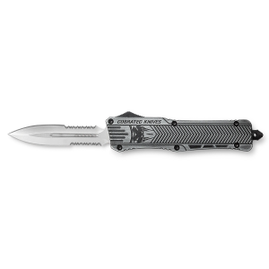 United States Association of Gun Owners CobraTec Knives LSWCTK1LDG2SS CTK-1 Large 3.75" OTF Dagger Part Serrated D2 Steel Blade/ Stonewashed Aluminum Handle Features Glass Breaker Includes Pocket Clip - $124.99 at United States Association of Gun Owners