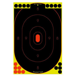 United States Association of Gun Owners Birchwood Casey 34603 Shoot-N-C Reactive Target Self-Adhesive Paper Black/Yellow/Red 12"x18" Oval Silhouette 100 Pack - $116.42 at United States Association of Gun Owners