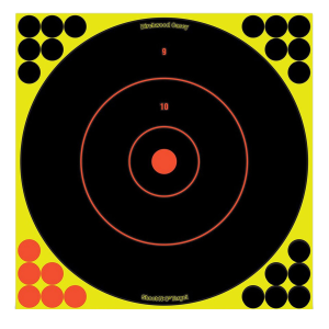 United States Association of Gun Owners Birchwood Casey 34070 Shoot-N-C Reactive Target Self-Adhesive Paper Black/Yellow/Red 12" Bullseye 100 Pack - $104.60 at United States Association of Gun Owners