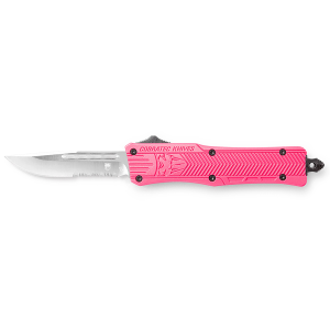 United States Association of Gun Owners CobraTec Knives SPKCTK1SDS CTK-1 Small 2.75" OTF Drop Point Part Serrated D2 Steel Blade/ Pink Aluminum Handle Features Glass Breaker Includes Pocket Clip - $99.99 at United States Association of Gun Owners
