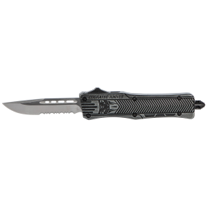 United States Association of Gun Owners CobraTec Knives SSWCTK1SDS CTK-1 Small 2.75" OTF Part Serrated D2 Steel Blade/Black Stonewashed Aluminum Handle Features Glass Breaker Includes Pocket Clip - $99.99 at United States Association of Gun Owners