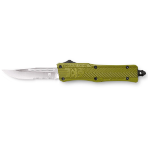 United States Association of Gun Owners CobraTec Knives SODCTK1SDS CTK-1 Small 2.75" OTF Drop Point Part Serrated D2 Steel Blade/OD Green Aluminum Handle Features Glass Breaker Includes Pocket Clip - $99.99 at United States Association of Gun Owners
