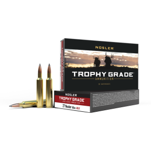 United States Association of Gun Owners Nosler Accubond Long Range Trophy Grade Rifle Ammunition 27 Nosler 165 gr PT 3158 fps 20/ct - $96.35 at United States Association of Gun Owners