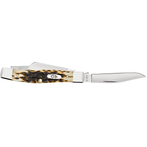 United States Association of Gun Owners Case 00079 Stockman Medium 2.57"/1.88"/1.76" Folding Clip/Sheepsfoot/Pen Plain Mirror Polished Chrome Vanadium Steel Blade/Peach Seed Jigged Amber Bone Handle - $79.99 at United States Association of Gun Owners