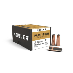 United States Association of Gun Owners Nosler Partition Rifle Bullets .30 cal .308" 170 gr RN 50/ct - $73.35 at United States Association of Gun Owners