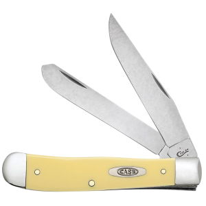 United States Association of Gun Owners Case 30114 Trapper Folding Clip Point/Spey Plain Mirror Polished Carbon Steel Blade/Smooth Yellow Synthetic Handle - $71.99 at United States Association of Gun Owners