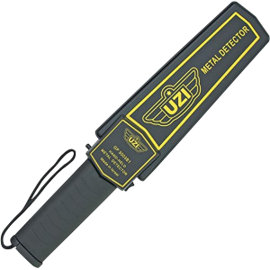 United States Association of Gun Owners Uzi Accessories UZIHHSC1 Handheld Metal Detector Black/Yellow High-Impact Plastic Features LED Light - $70.83 at United States Association of Gun Owners