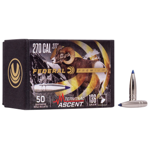 United States Association of Gun Owners Federal PB277TA1 Premium Terminal Ascent Component 270Win 136gr 50 Per Box/4 Case - $65.53 at United States Association of Gun Owners