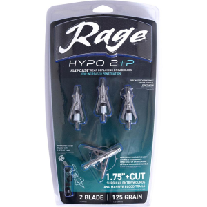 United States Association of Gun Owners Rage Hypo 2 +P Broadheads 125 gr 1.75" 4/ct - $59.99 at United States Association of Gun Owners