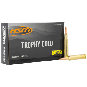 United States Association of Gun Owners HSM 65X284130VLD Trophy Gold Extended Range 6.5x284 Norma 130 gr Berger Hunting VLD Match 20 Per Box/ 20 Case - $58.36 at United States Association of Gun Owners
