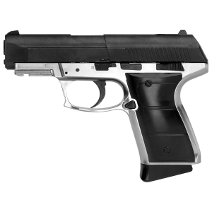 United States Association of Gun Owners Daisy 985501442 5501 Powerline CO2 177 BB 15+1 430 fps, Smooth Bore Barrel, Black Slide, Silver Metal Frame with Pic. Rail, Molded Grips, Blade Front Sight, Manual Trigger Block Safety - $56.79 at United States Association of Gun Owners