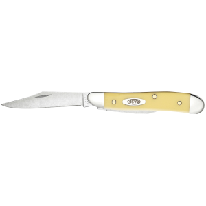 United States Association of Gun Owners Case 00030 Peanut 2.10"/1.53" Folding Clip/Pen Plain Tumble Polish Chrome Vanadium Blade/Smooth Yellow Synthetic Handle - $51.99 at United States Association of Gun Owners