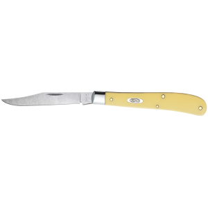 United States Association of Gun Owners Case 031 S Trapper Slimline 3.25" Folding Clip Point Plain Tumble Polish Chrome Vanadium Steel Blade Yellow Synthetic Handle - $49.99 at United States Association of Gun Owners