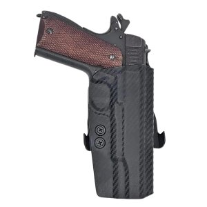 United States Association of Gun Owners Rounded Gear CEX19115NRCFRHOWBPDL Paddle Holster OWB Black Carbon Fiber Kydex Fits 1911 5" Right Hand - $49.95 at United States Association of Gun Owners