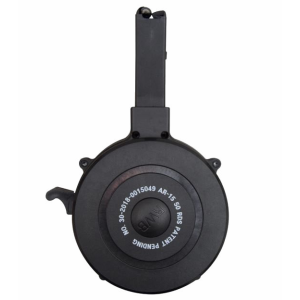 United States Association of Gun Owners Red White & Blue RWB-AR50D 50-Round Drum Magazine, AR-15/M16 - $49.49 at United States Association of Gun Owners