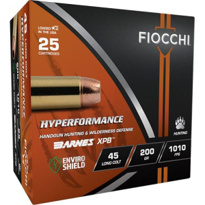United States Association of Gun Owners FIOCCHI Hyperformance Hunt Handgun Ammunition 45 LC 200gr HP 1010 fps 25/ct - $45.42 at United States Association of Gun Owners