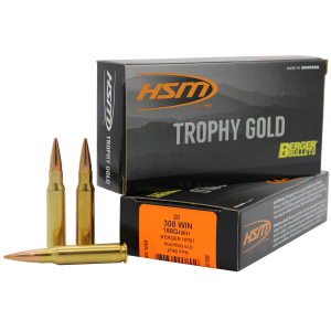 United States Association of Gun Owners HSM 308168VLD Trophy Gold Extended Range 308 Win 168 gr Berger Hunting VLD Match 20 Per Box/ 25 Case - $43.26 at United States Association of Gun Owners