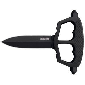 United States Association of Gun Owners Cold Steel CS80NT3 Chaos Push Knife 5" Fixed Plain Black Matte Powder Coat SK-5 Steel Blade/ Black w/D-Guard Handle Griv-Ex w/Overmold Kray-Ex Handle Includes Belt Loop/Sheath - $41.26 at United States Association of Gun Owners