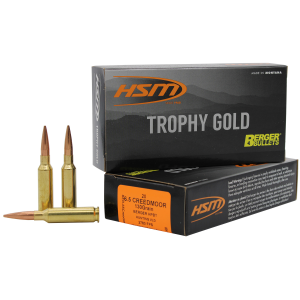 United States Association of Gun Owners HSM 65CRD130VLD Trophy Gold Extended Range 6.5 Creedmoor 130 gr Berger Hunting VLD Match 20 Per Box/ 25 Case - $41.24 at United States Association of Gun Owners