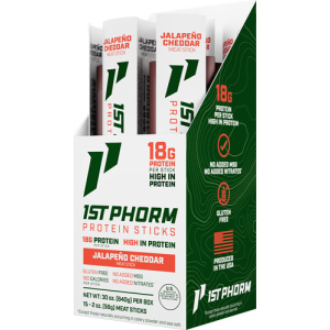 United States Association of Gun Owners 1ST Phorm Protein Beef Sticks Jalapeno Cheddar 15-Pack - $34.78 at United States Association of Gun Owners