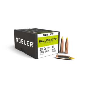United States Association of Gun Owners Nosler Ballistic Tip Hunting Rifle Bullets 270 cal 170g PT 50/ct - $40.14 at United States Association of Gun Owners