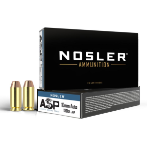 United States Association of Gun Owners Nosler ASP Handgun Ammunition 10mm Auto 180gr JHP 1150 fps 50/ct - $38.49 at United States Association of Gun Owners