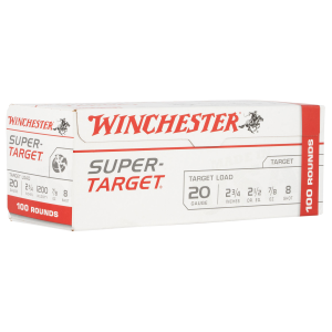 United States Association of Gun Owners Winchester Ammo TRGT208VP Super-Target 20Gauge 2.75" 7/8oz 8Shot 100 Box/2 Case *Value Pack - $36.07 at United States Association of Gun Owners