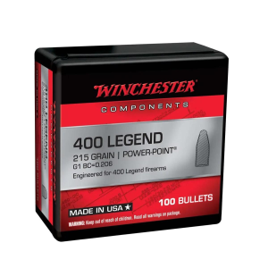 United States Association of Gun Owners Winchester Rifle Bullets 400 Legend POWERPOINT 215 GR 100/ct - $37.72 at United States Association of Gun Owners