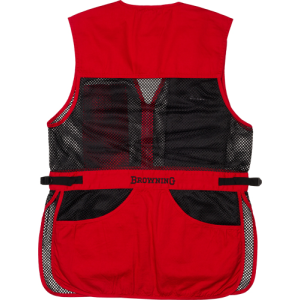 United States Association of Gun Owners BROWNING MESH SHOOTING VEST - R-HAND LG BLACK/RED TRIM - $35.64 at United States Association of Gun Owners