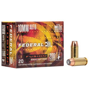 United States Association of Gun Owners Federal F10FS1 Fusion Handgun 10mmAuto 200gr Fusion Soft Point 20 Per Box/10 Case - $35.29 at United States Association of Gun Owners