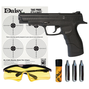 United States Association of Gun Owners Daisy 985415242 415 Powerline Kit CO2 177 BB 21+1 495 fps, Black Polymer Frame with Pic. Rail, Fiber Optic Sight, Includes Ammo/Target/Glasses/CO2 Cartridges - $34.24 at United States Association of Gun Owners