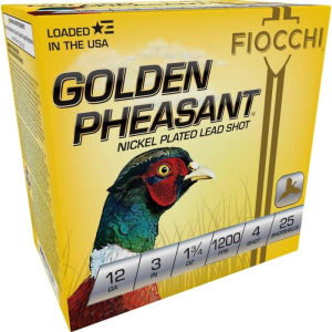 United States Association of Gun Owners Fiocchi Golden Pheasant NP 12 Gauge 3in #4 Shot Shells, 25-Round - $34.16 at United States Association of Gun Owners