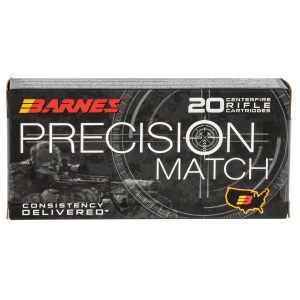 United States Association of Gun Owners Barnes 30848 Precision Match 5.56 NATO 85gr Boat Tail Ammo, 20-Pack - $33.97 at United States Association of Gun Owners