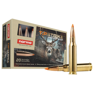 United States Association of Gun Owners Norma Ammunition 20170362 Dedicated Hunting Tipstrike 7mm-08Rem 160gr Polymer Tip 20 Per Box/10 Case - $32.99 at United States Association of Gun Owners