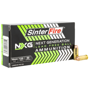 United States Association of Gun Owners SinterFire Inc SF10125NXG Next Generation (NXG) 10mmAuto 125gr Lead Free Ball 50 Per Box/20 Case - $30.10 at United States Association of Gun Owners