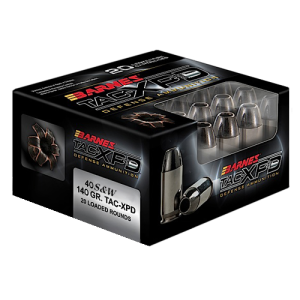 United States Association of Gun Owners Barnes TAC-XPD 40 S&W 140gr Handgun Ammo, 20 Rounds - $30.03 at United States Association of Gun Owners