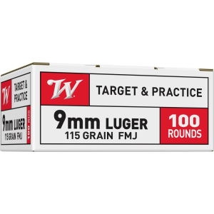 United States Association of Gun Owners Winchester Target Handgun Ammunition 9mm Luger 115 gr. FMJ 1190 fps 100/ct - $29.69 at United States Association of Gun Owners