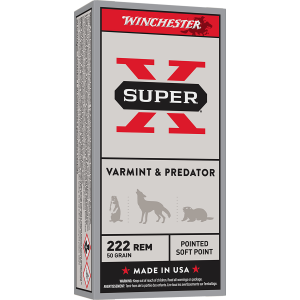United States Association of Gun Owners Winchester Ammo X222R Super X 222Rem 50gr Jacketed Soft Point 20 Per Box/10 Case - $29.31 at United States Association of Gun Owners