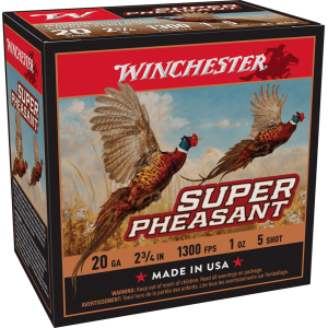 United States Association of Gun Owners Winchester Ammo X20PH5 Super Pheasant Magnum High Brass 20Gauge 2.75" 5Shot 25 Per Box/10 Case - $29.27 at United States Association of Gun Owners