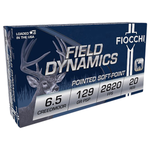 United States Association of Gun Owners Fiocchi 65CMB Field Dynamics 6.5Creedmoor 129gr Pointed Soft Point 20 Per Box/10 Case - $29.16 at United States Association of Gun Owners