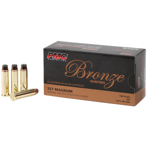 United States Association of Gun Owners PMC 357A Bronze 357Mag 158gr Jacketed Soft Point 50 Per Box/20 Case - $29.08 at United States Association of Gun Owners